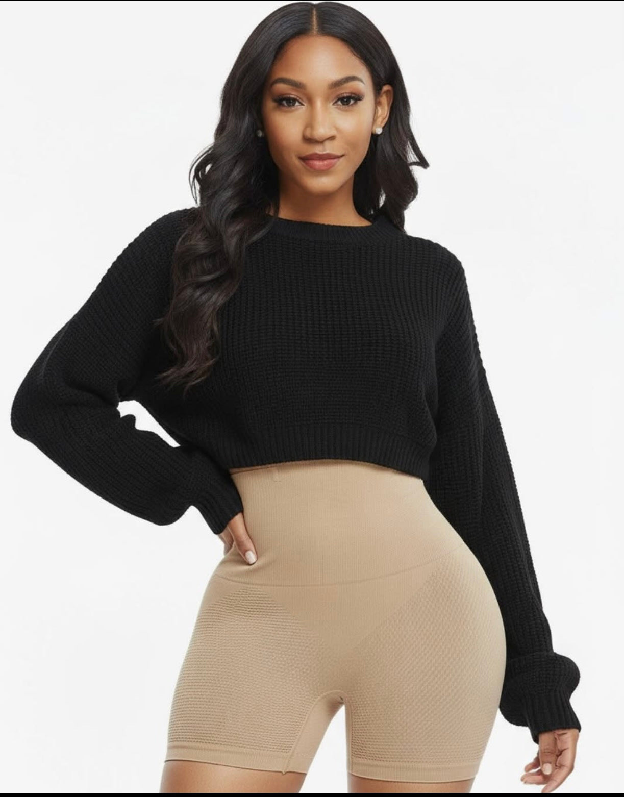 Short gainant sculptant taille haute – silhouette affinée