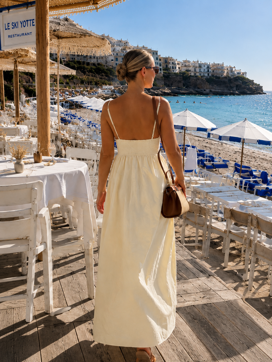 Robe Maxi Dos Nu – Ivoire
