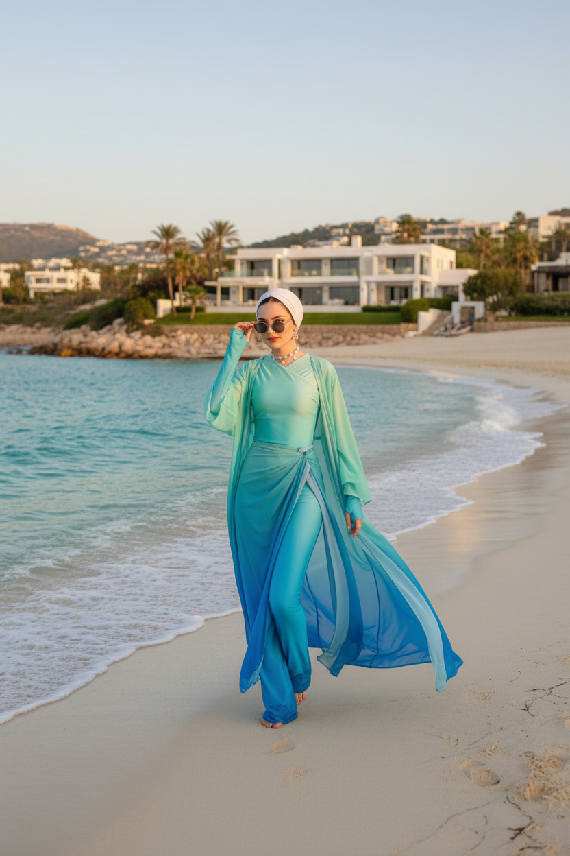 Burkini Turquoise Méditerranée